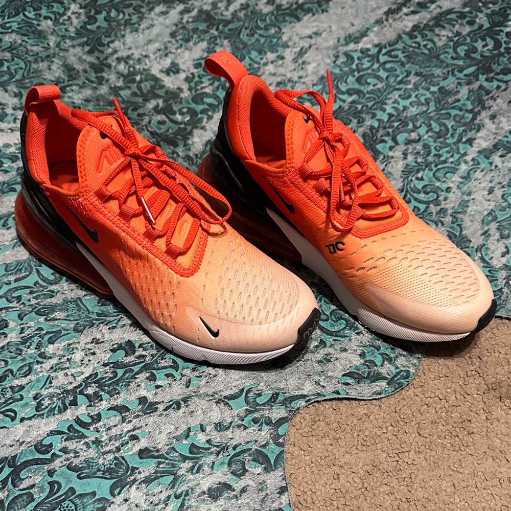 Nike Air Max 270 Bright Orange and Black Sneakers